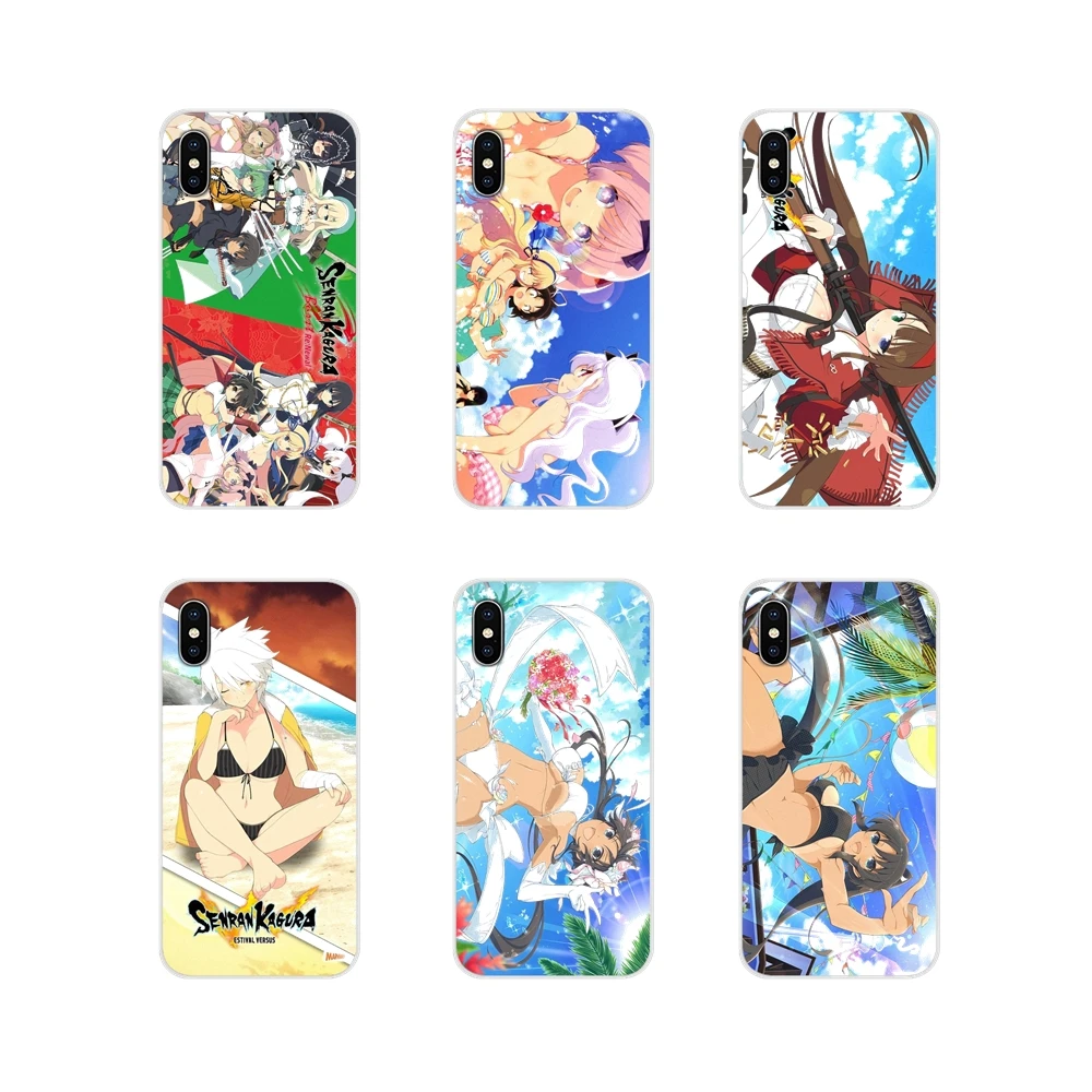 Прозрачный чехол из ТПУ для Apple IPhone X XR XS 11Pro MAX 4S 5s 5C SE 6S 7 8 Plus ipod touch 5 6 Аниме Senran Kagura