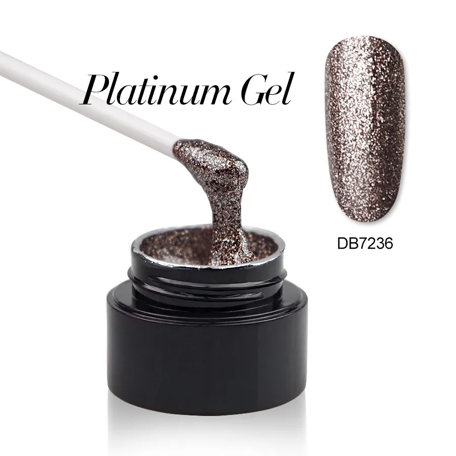 Супер Блестящий Платиновый лак для ногтей 11 цветов фольга гель Сияющий Блеск УФ