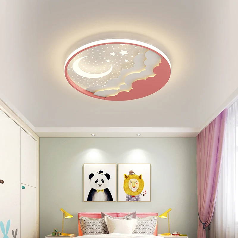 $87.78 Creativity Starry sky LED Ceiling Lamp For Children's Room Bedroom Home Kids Baby Cartoon Ceiling lights Decor Light Fixtures