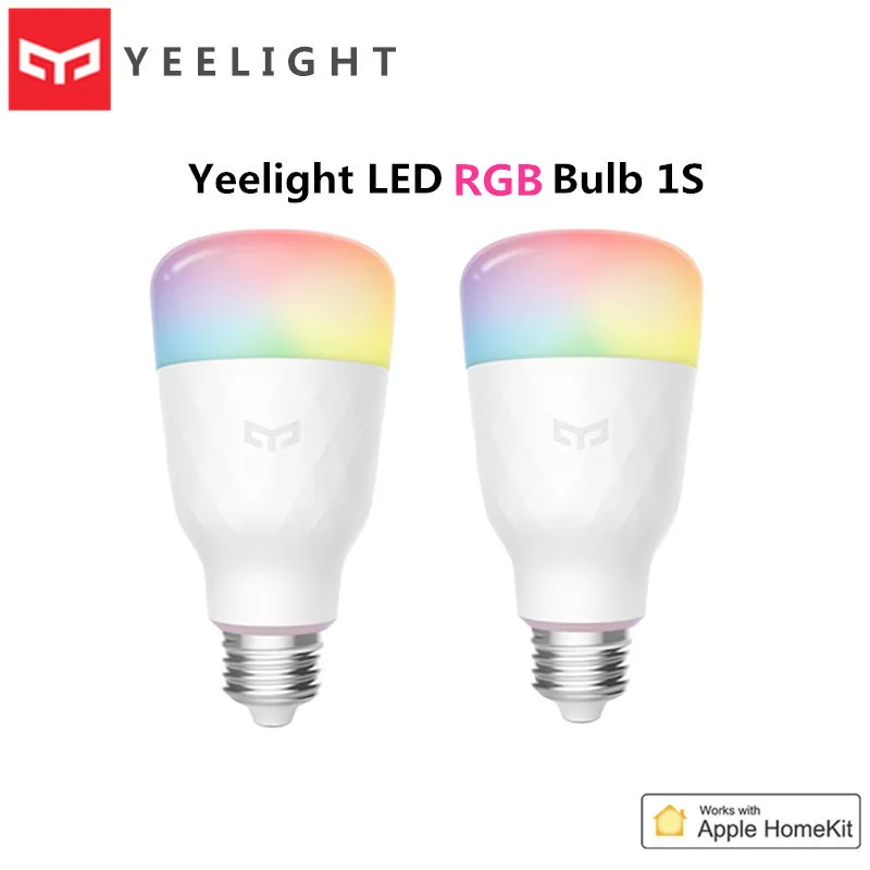 2020 Yee светильник лампочка 1S 8 5 W RBGW AC100 240V E27 800lm Lumens Smart WiFi почки Apple Homekit