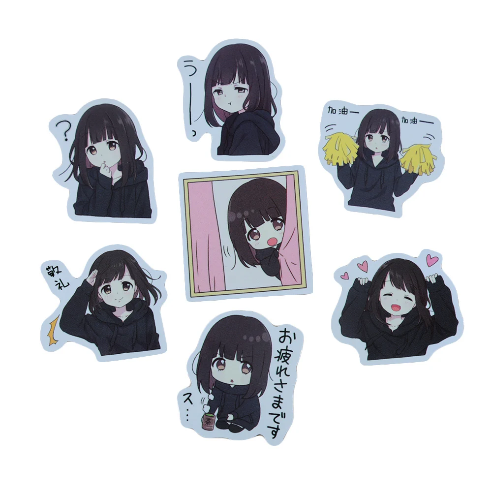 39 шт. Японские Аниме Мультфильмы богатые выражения милая девочка Менгера Веселая