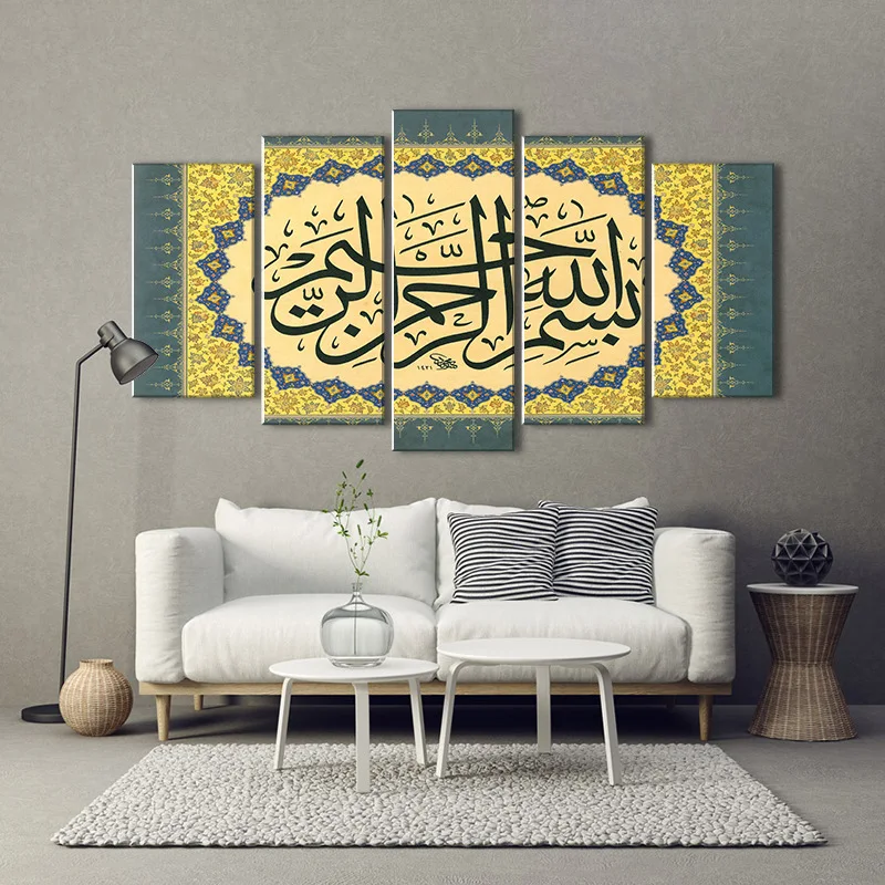 

5 Pieces of Still Life Unframed Traditional Gold Decor Interior Decoration for Home Vintage Room Decor Wall Paintings