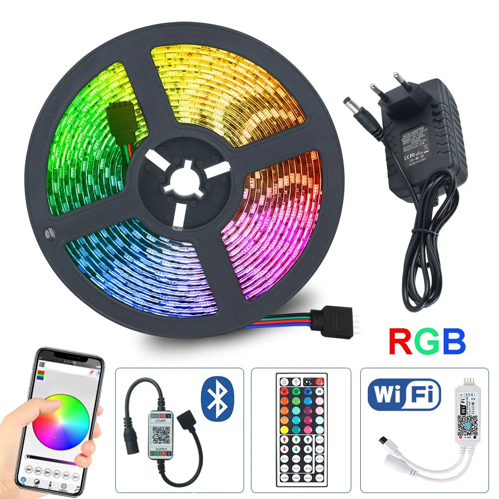 Светодиодная лента 5 м 10 15 RGB Водонепроницаемая светодиодная неоновая