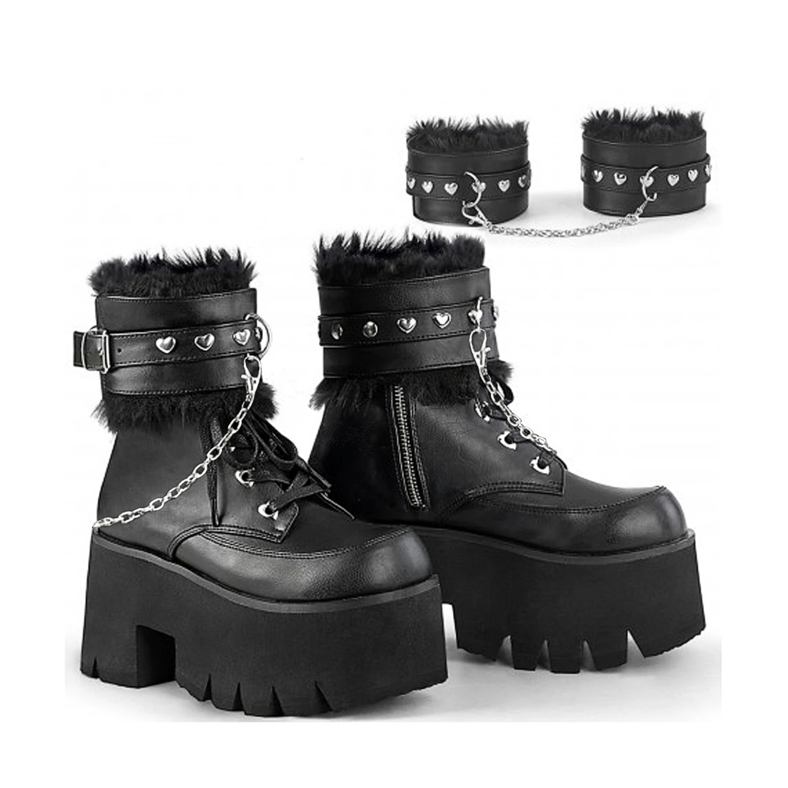 

Женские ботинки на массивной платформе GIGIFOX, черные мотоциклетные ботинки в готическом стиле, Уличная обувь на массивной платформе, большие...