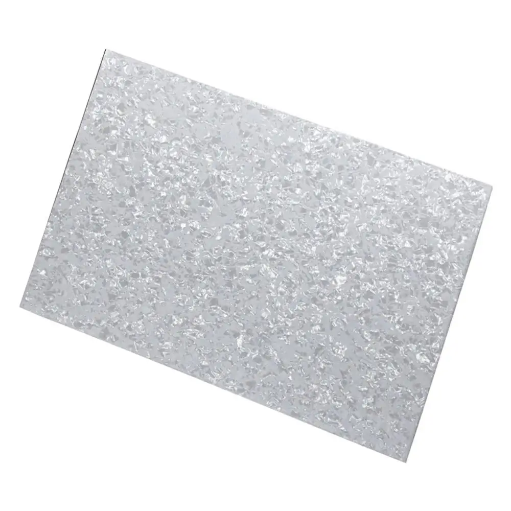 FLEOR 4 слойная белая жемчужная накладка на гитару бас без рисунка материал