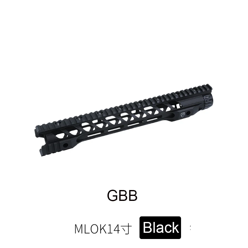 1" 14" бесплатный поплавок Keymod M-lok страйкбол гель бластер Handguard Пикатинни для охоты тактический прицел крепление - Цвет: 14 in M-Lok Bk GBB