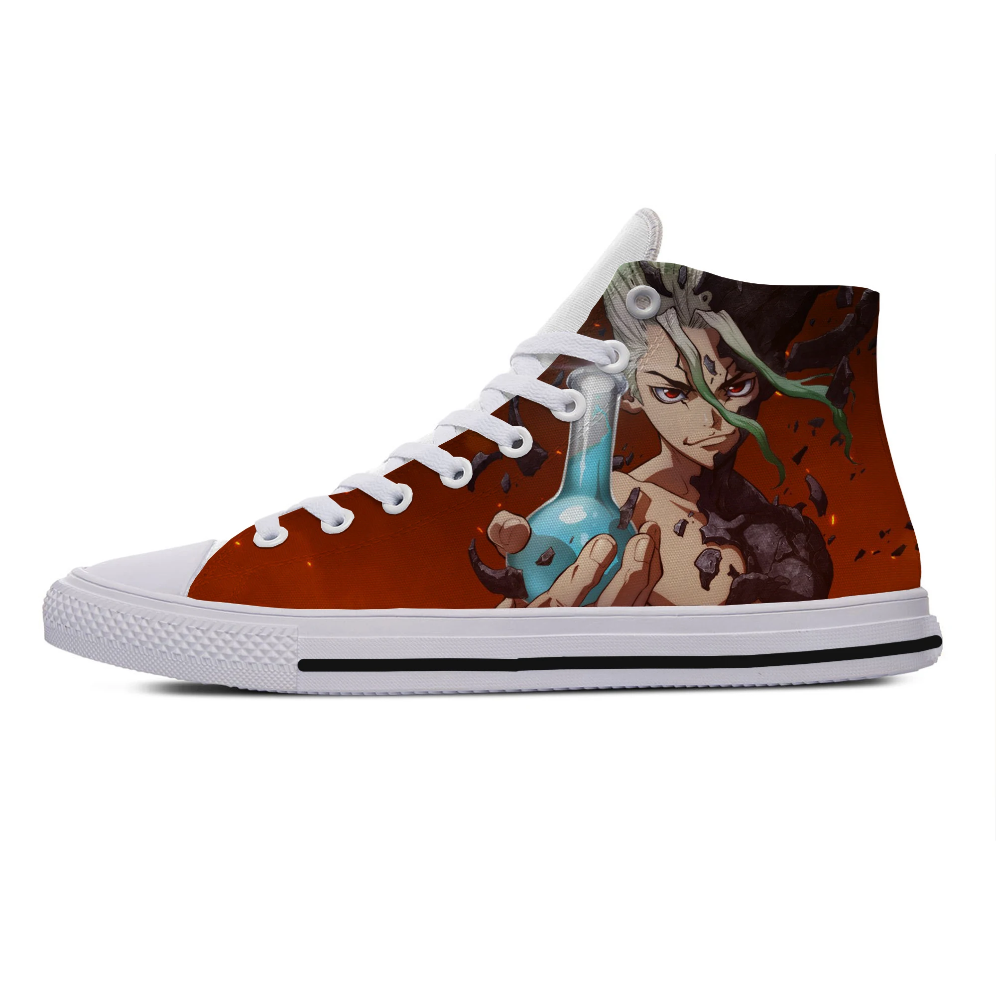 

3D Print Women Men Anime Dr. Stone Lshigami Senku Casual Shoes Lightweight Fashion Plimsolls Breathable Comfortable Canvas Shoes