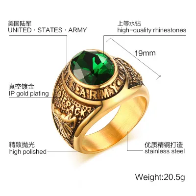 ring Onlysda ретро древний Ближний Восток Арабский стиль камень титановая сталь кольцо ювелирные изделия для мужчин вечерние подарки Прямая OSR110 - Цвет основного камня: ring