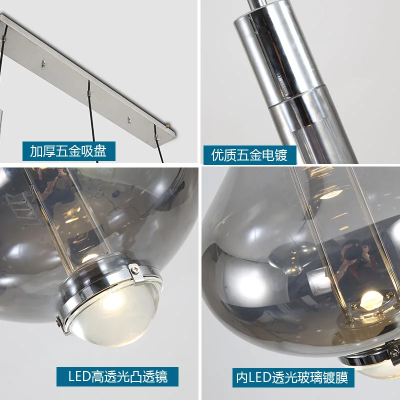 Светодиодный подвесной светильник HAIXIANG 1 9 фута с зеркальным