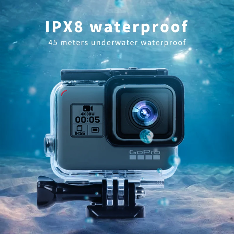 Для Gopro 7 6 5 черные аксессуары водонепроницаемый чехол для дайвинга фильтр рамка
