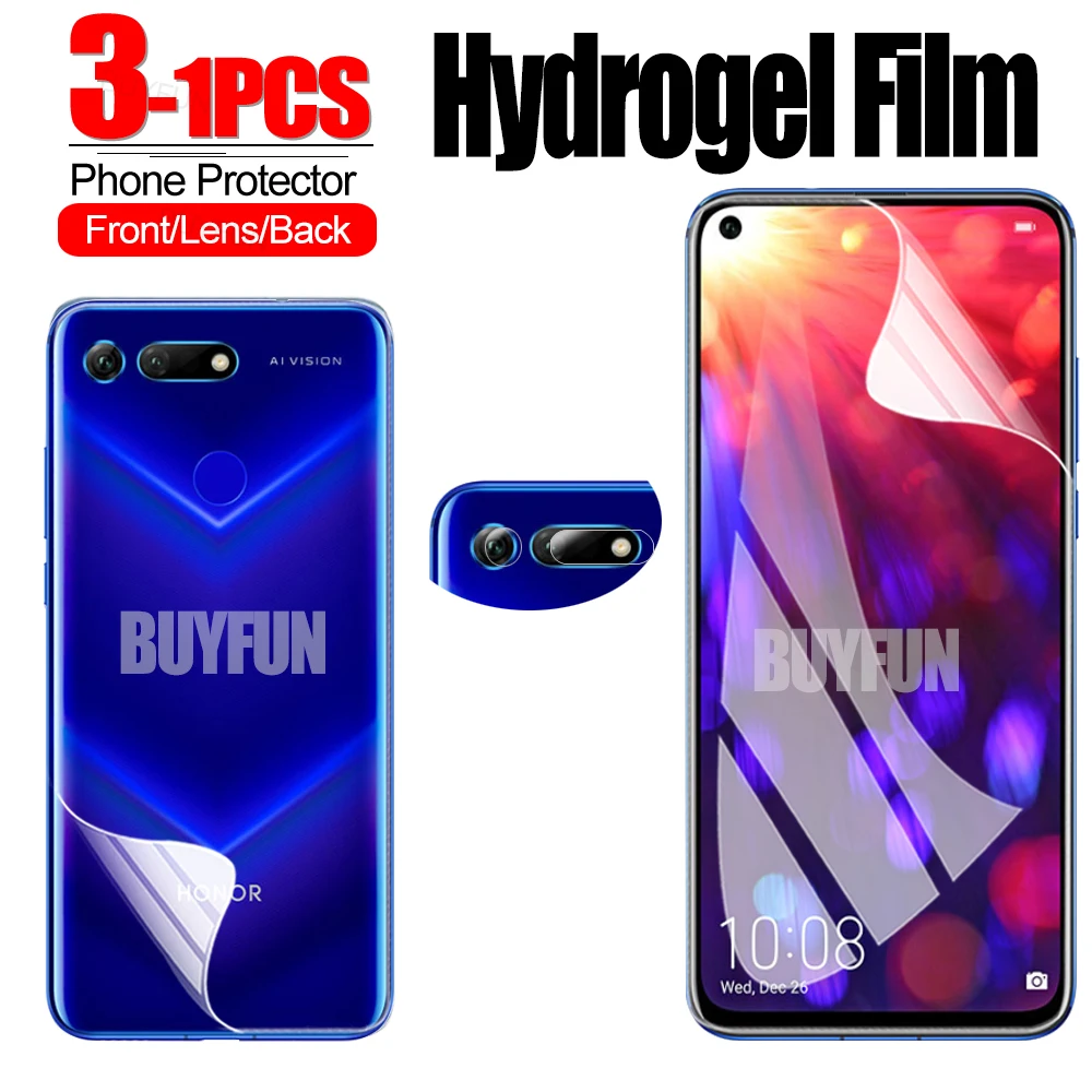 1 3 шт. Защитная Гидрогелевая пленка для Huawei Honor View 20 Play V30 Защитное стекло экрана