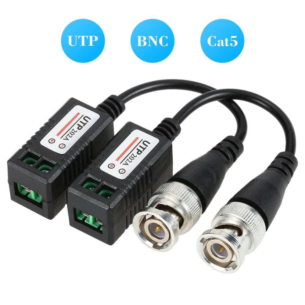 2 шт. Высокое разрешение AHD HD CVI HDTVI BNC к UTP Cat5 видео балун пассивный адаптер