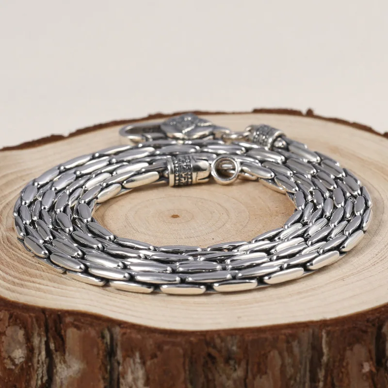 Цепочка мужская длинная из серебра 100% пробы толщиной 3 мм|Ожерелья| |