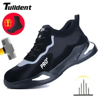 mens safety shoes outdoor steel toe cap shoes work boots anti smash anti puncture high quality super lightweight boots security