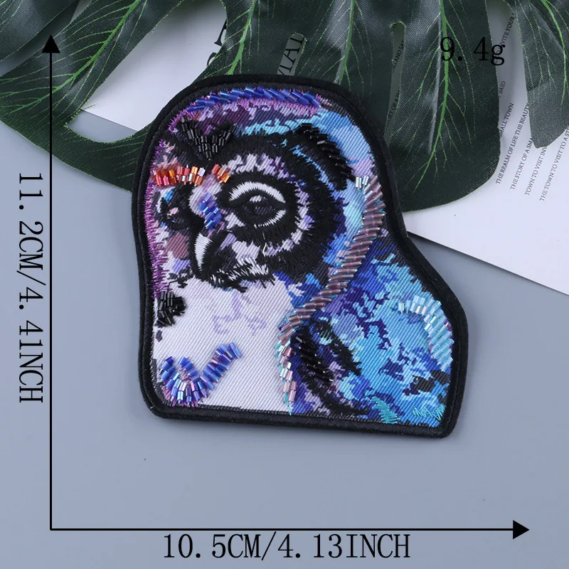 Мультяшная заплатка с птицами львом павлином аппликация вышивкой животными