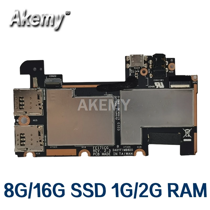 

New! original For Asus FE171CG FE171C Tablets motherboard Mainboard logic board W 8G/16G SSD 1GB/2GB RAM