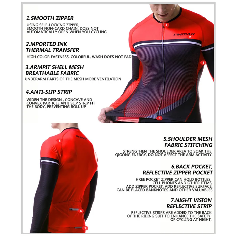 PHMAX Pro велосипедная Джерси с длинным рукавом MTB одежда Maillot Roupa Ropa De Ciclismo