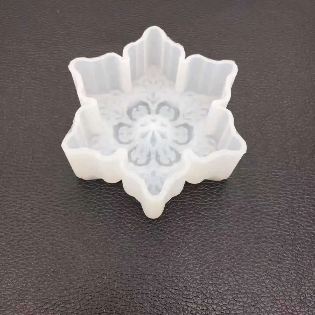 Большая Рождественская Снежинка орнамент толстая силиконовая форма мягкая