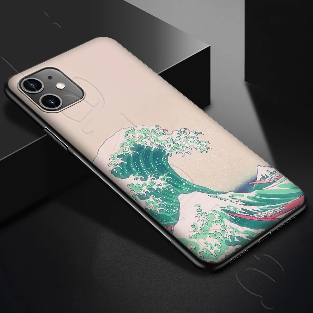 Мягкий силиконовый чехол Lavaza Kanagawa для iPhone 12 Mini 11 Pro XS Max XR X 8 7 6 6S Plus 5 5S SE | Мобильные