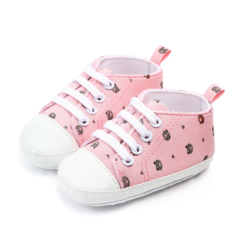 Brand New Newborn Baby Toddler Girl Canvas Casual Shoes Infant Boy Girl Pram Soft Sole Prewalker Anti-slip Sneakers