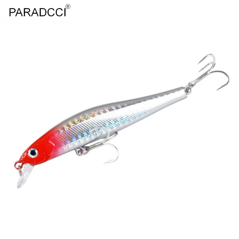

PARADCCI Minnow 100 мм 11 г рыболовные приманки глубокое погружение приманки льда приманка для рыбы whopper plopper раковина бас приманки Япония рыболовные ...