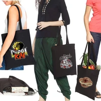 large capacity canvas tote shoulder bag reusable shopping bag eco tote bag casual beach handbag daily use shopping bags