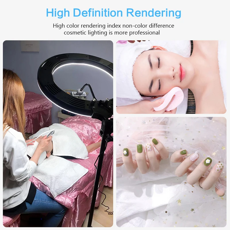 Светодиодный кольцевой светильник лампа 18 дюймов/45 см со штативом для съемки