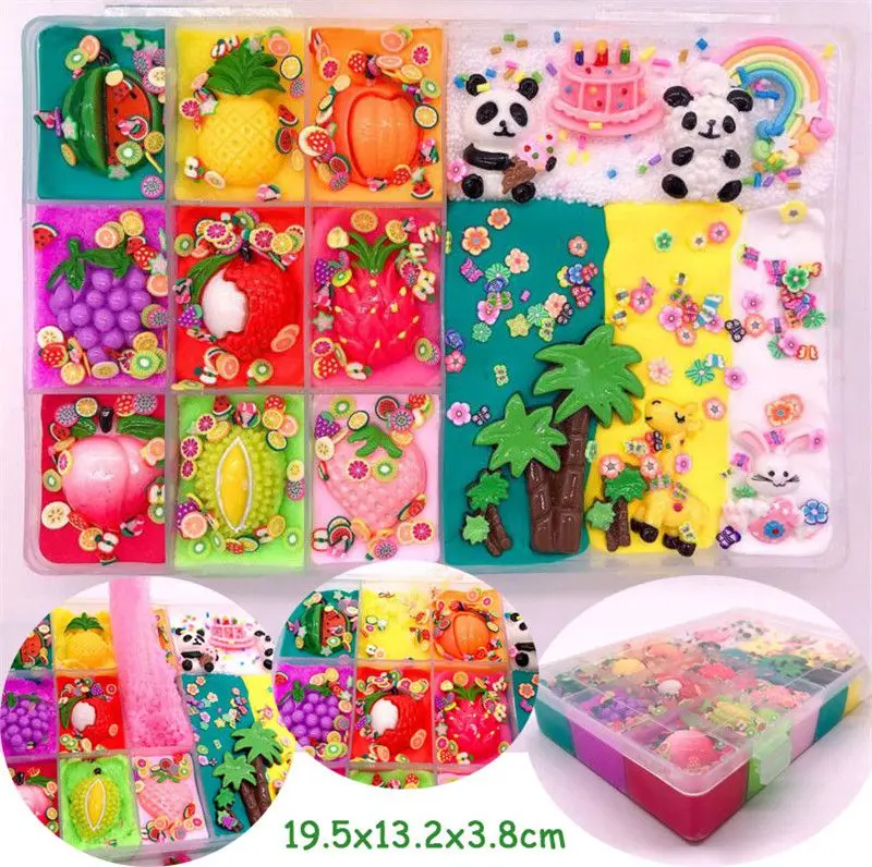 A-Slime Set-Fruit 32/34/42 пакет пены Конфета из смолы, Чарующее ювелирное Slime наполнитель DIY Украшение для торта телефон украшения шармы из полимера в форме ягодок Лизун поставки слаймов игрушки - Цвет: A-Slime Set-Fruit