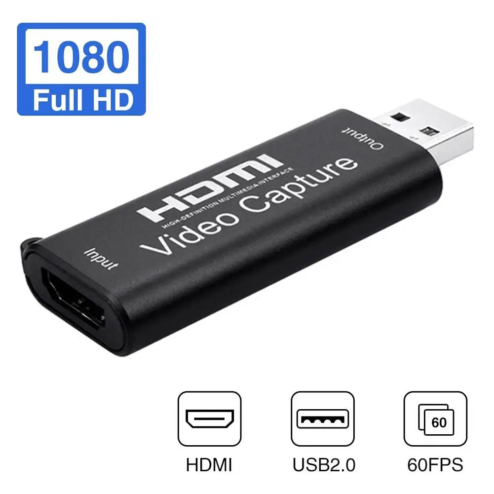 การ์ดจับภาพวิดีโอ HDMI USB 2.0 Audio Capture Recorder อุปกรณ์เกมการบันทึก Collector สำหรับ Windows สำหรับ Ma OS X สำหรับ Linux