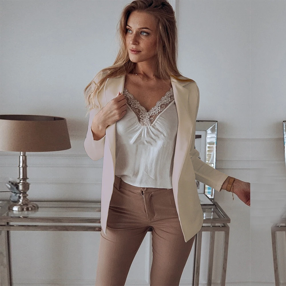 Женский блейзер с длинным рукавом Осенний блейзер|Женские пиджаки| |