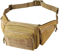 tactical waist bag gun holster molle military combat waist fanny pack utility nylon waterproof shoulder bag for hunting camping