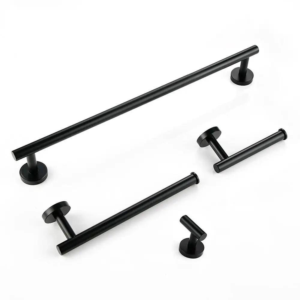 Набор оборудования для ванной черный крючок халата вешалка полотенец стойка