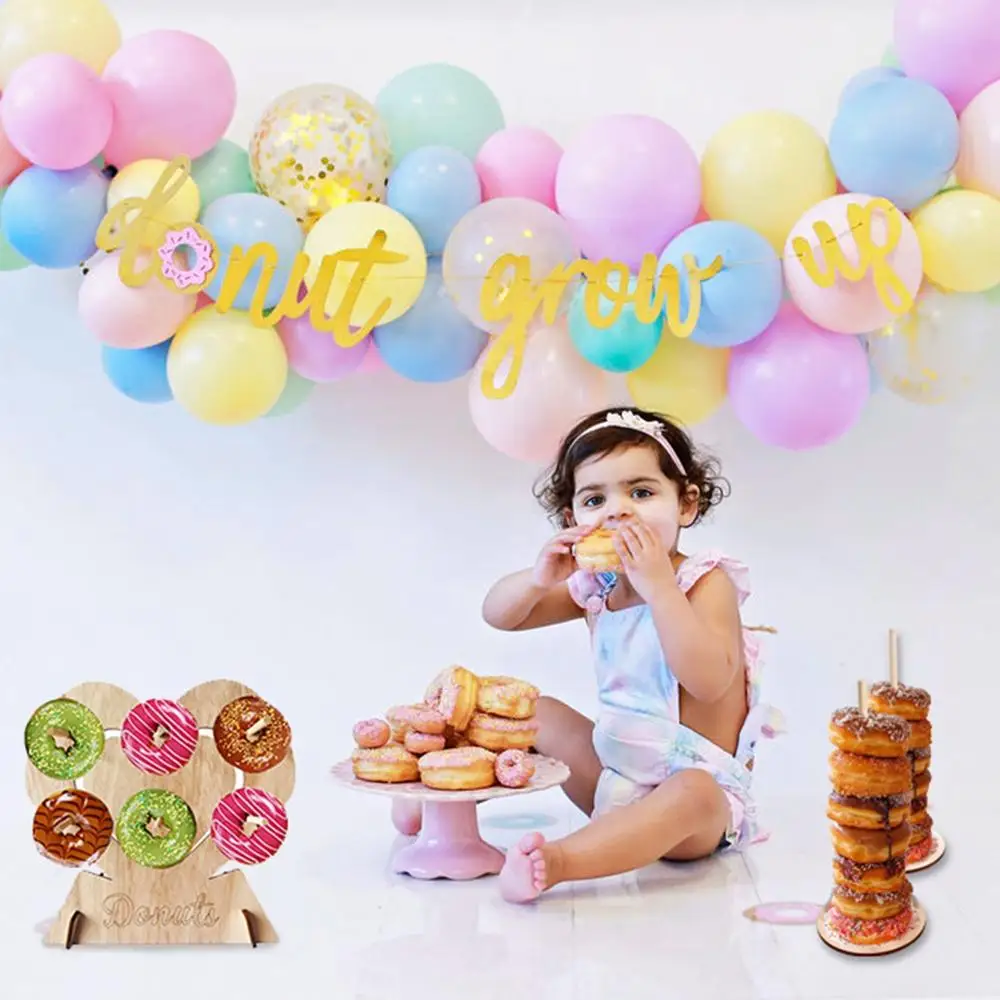 FENGRISE деревянная настенная подставка для пончиков настольные украшения свадьбы