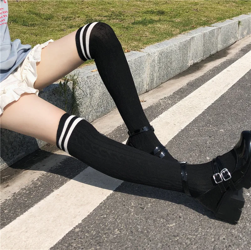 Fashion Letter grey color Long Cotton Luxury Stocking no box Over Knee Stocking Women Spring Knee High Knitted Stockings kuwa1se