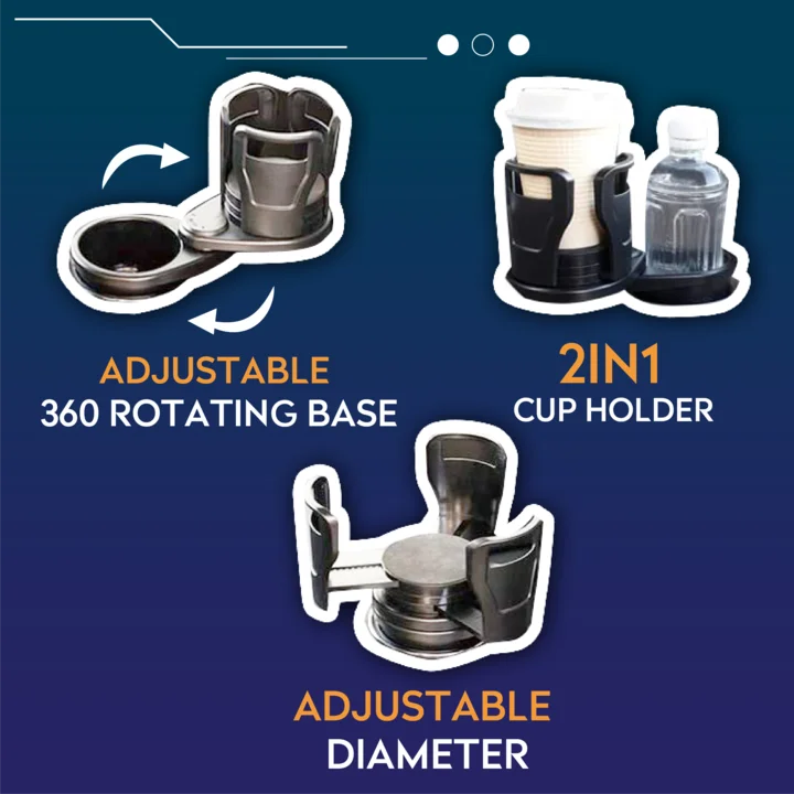

1pc All Purpose Car Cup Holder Organizer 360 Degree Rotating Vehicle-mounted Slip-proof Water Car Cup Holder Dropshipping