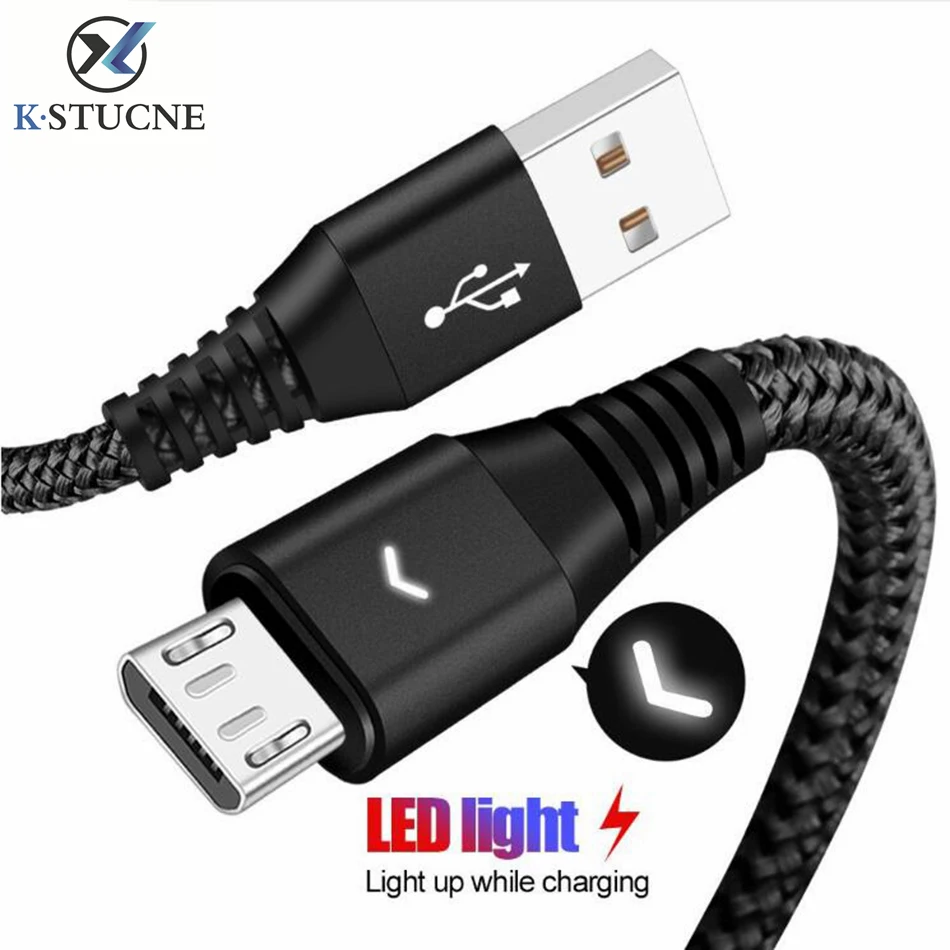 KSTUCNE Micro USB кабель 2A Быстрая зарядка кабель для передачи данных кабель для зарядного устройства Microusb для samsung S7 Xiaomi Android кабели для мобильных телефонов