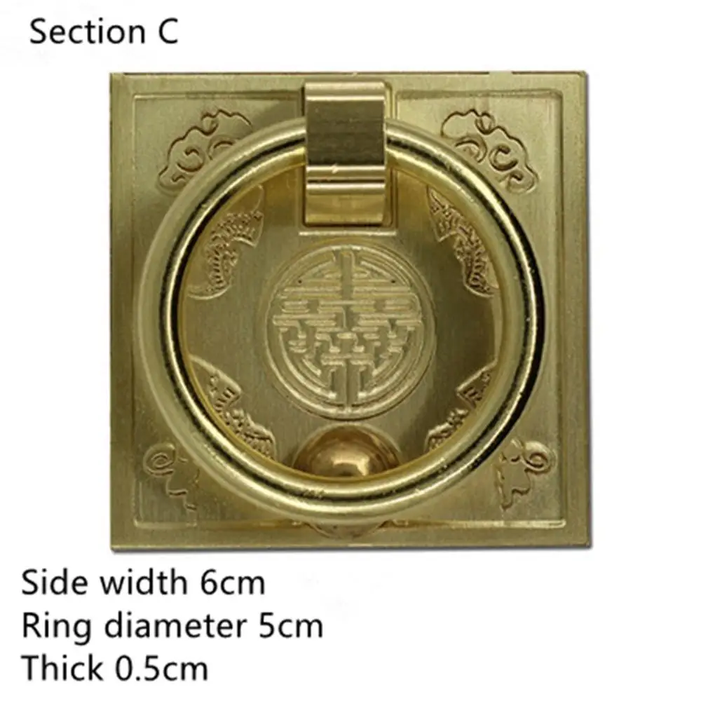 Ручка для ящика шкафа из чистой меди в китайском стиле|Ручки шкафа| |