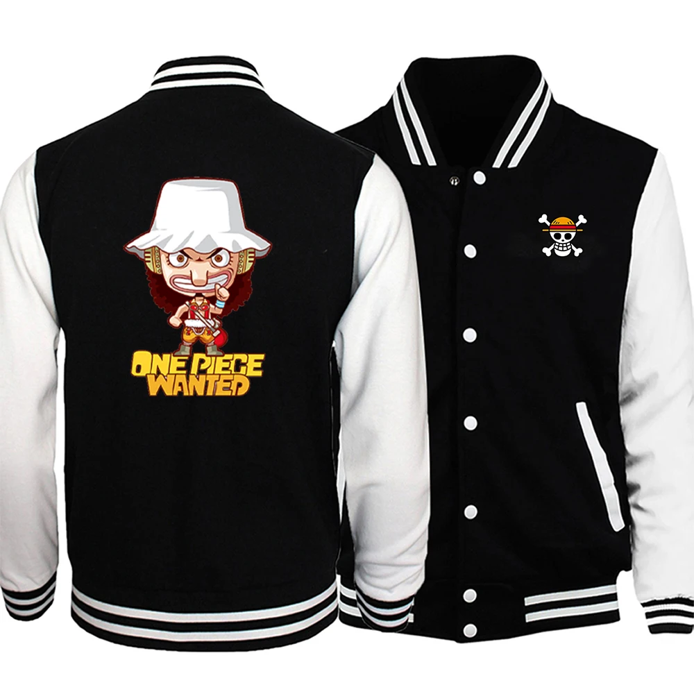 

One Piece Man Baseball Jacket Male Anime Tracksuit 2020 Autumn New Coats Men's Baseball Cartoon Luffy Japanese Streetwear