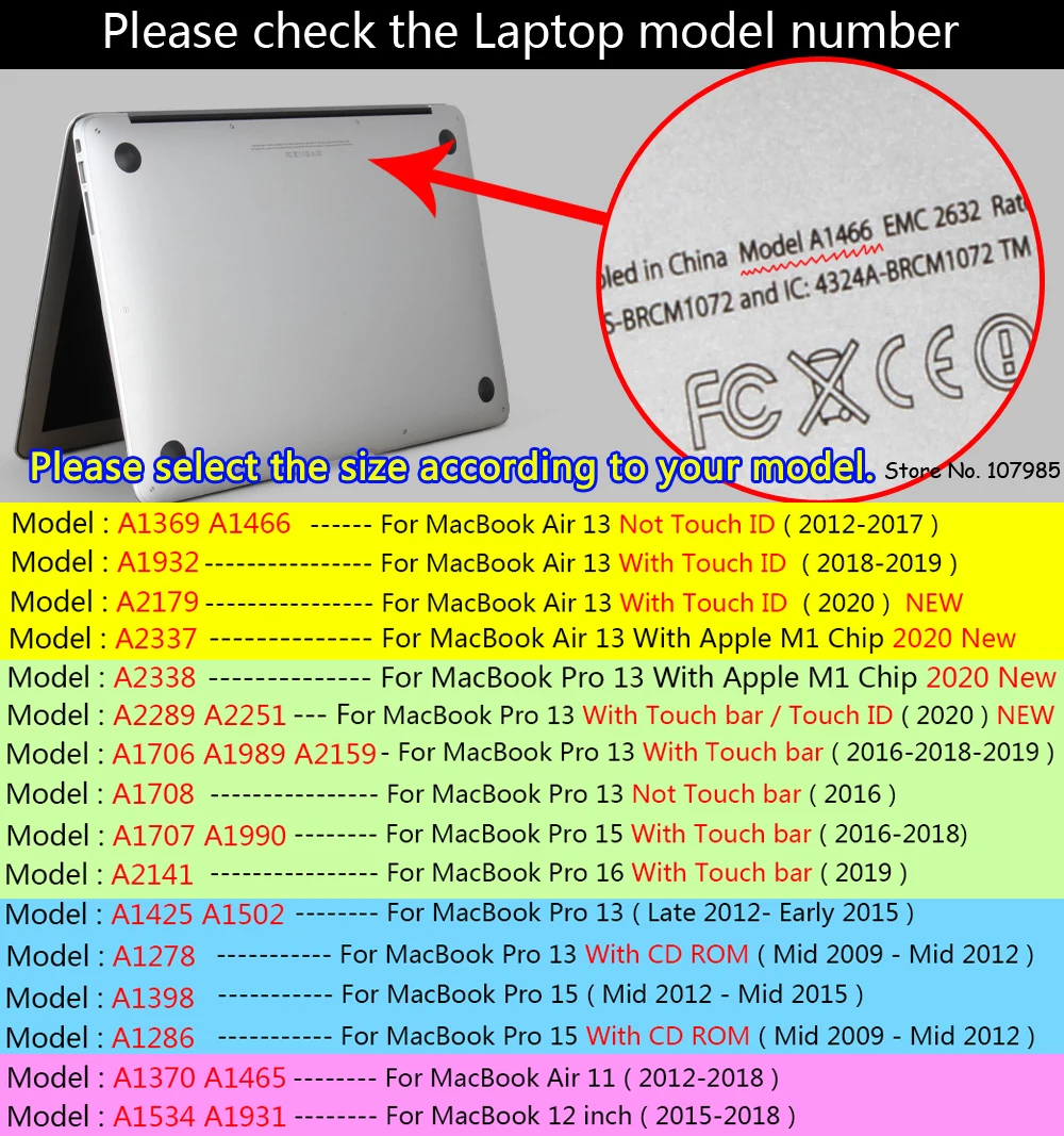 Защитный чехол 3 в 1 для Macbook Air 11 Pro 13/15 Touchbar A2338 A2289 защитный 13 A1932 A2179 A2337 A1466 - купить