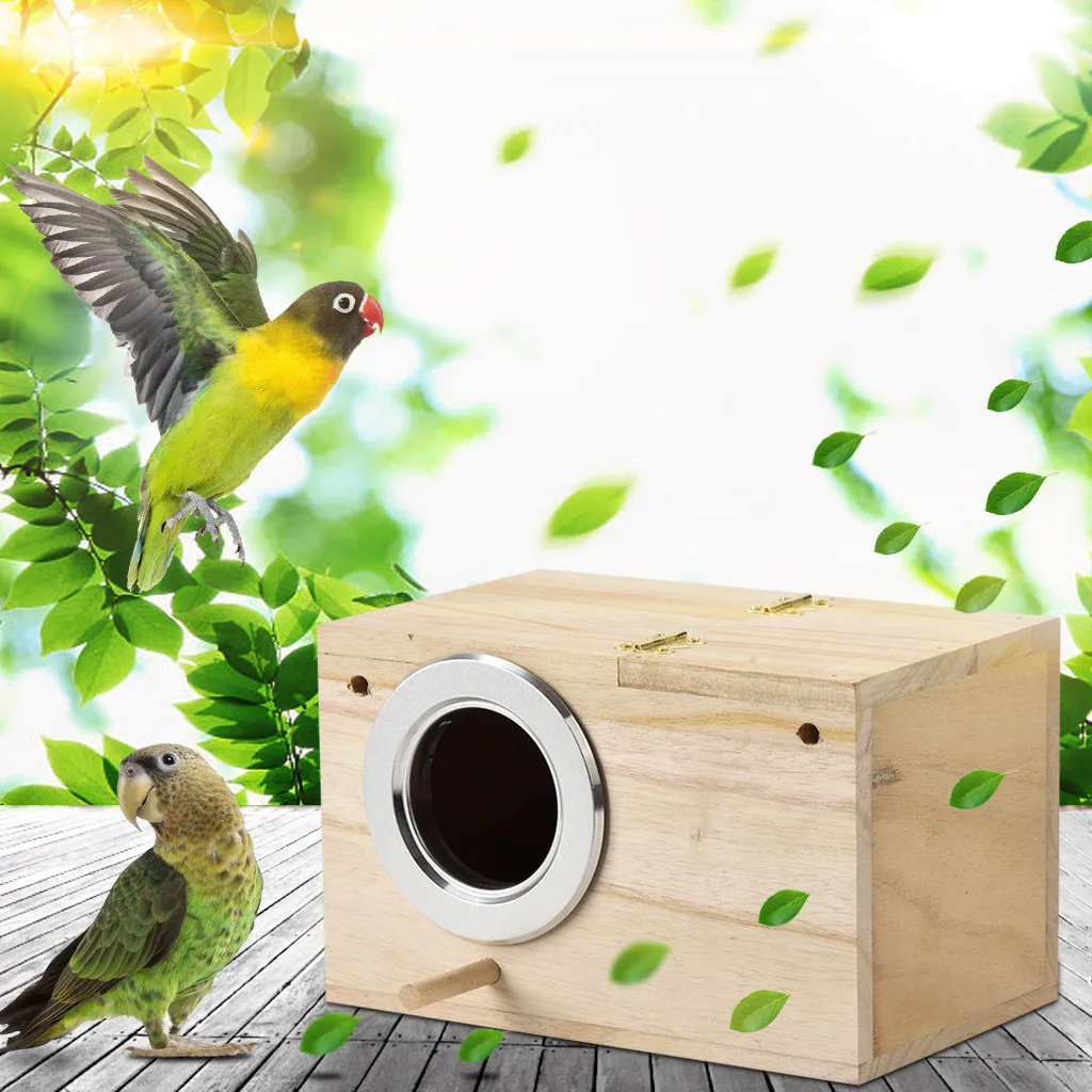 Деревянное Птичье гнездо ящик для размножения попугая cockatiel наружное Swallow Nest