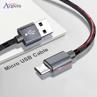 2 4a micro usb cable fast data sync charger cable for samsung xiaomi huawei android microusb nylon braided mobile phone cables