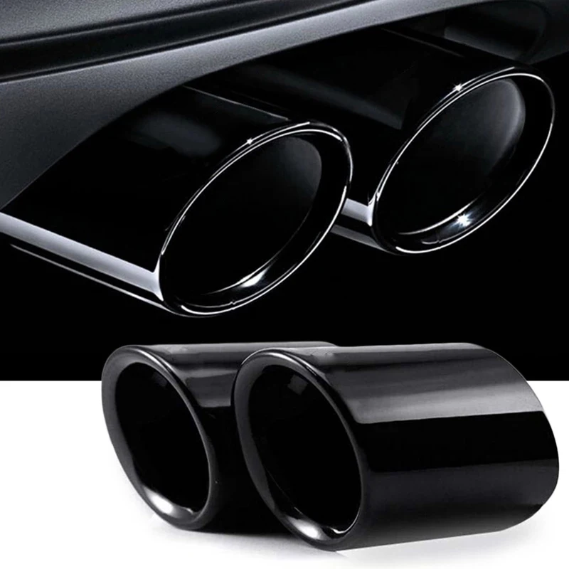 

1 Pair Titanium Black Tail Tip End Pipe Exhaust Tip Rear Muffler For BMW 2006-2010 E90 E92 325 Kit Car Accessories