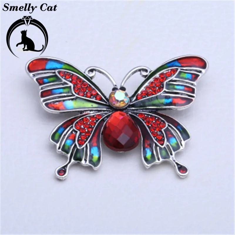 Вонючая кошка Бабочка Брошь Европейская и американская мода сплав Цвет капли