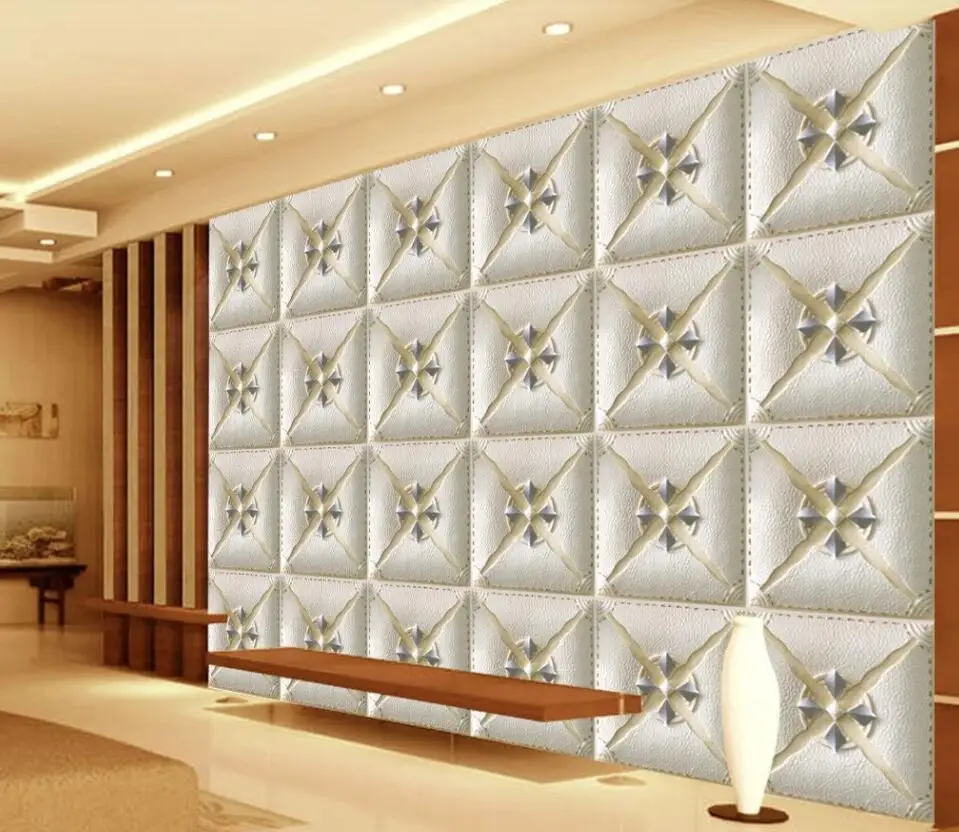 Custom 3D mural wallpaper fashion soft bag embossed TV background wall decorative painting | Обустройство дома