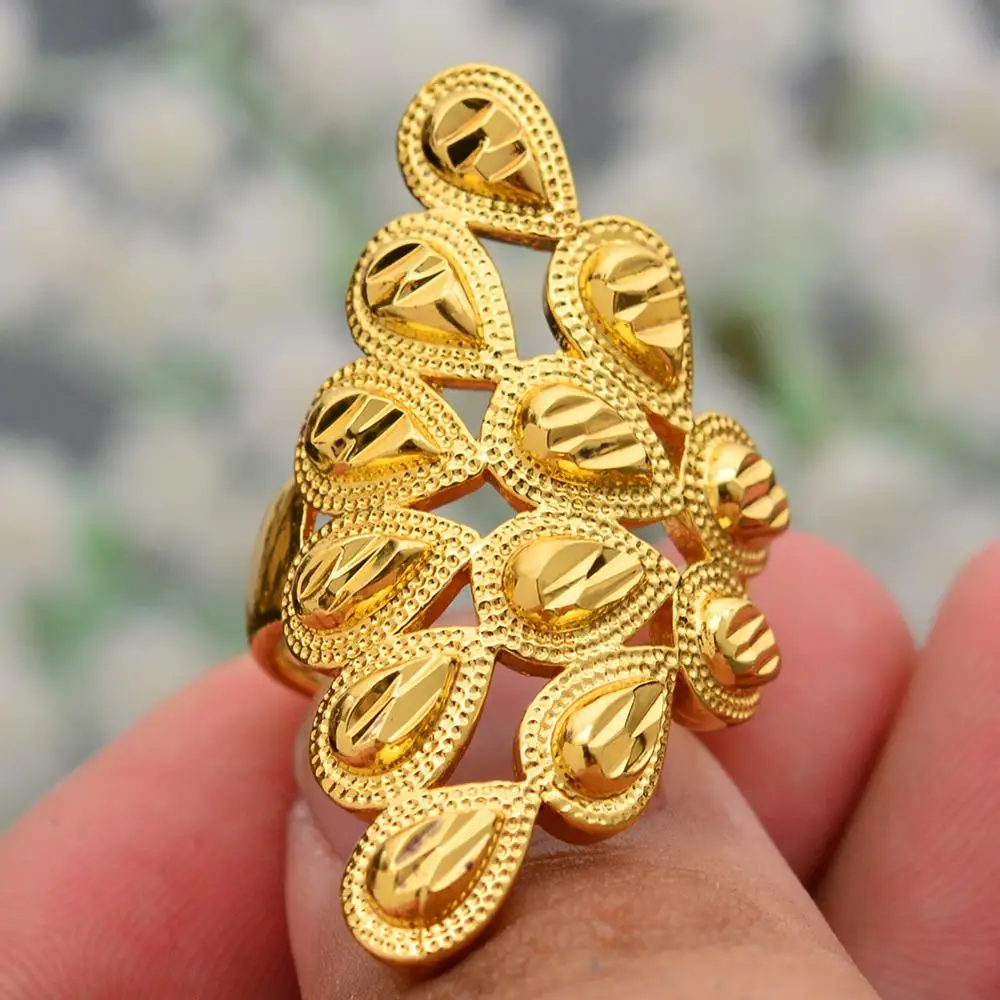 Мужские и женские матовые кольца в стиле ретро WANDO золотого цвета оптовая продажа