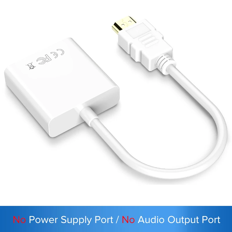 White-001 SUPTEC адаптер hdmi-vga конвертер 1080P HDMI цифровой аналоговый видео аудио кабель для ноутбука PS3 PS4 tv Box PC HD tv проектор - Цвет: White-001