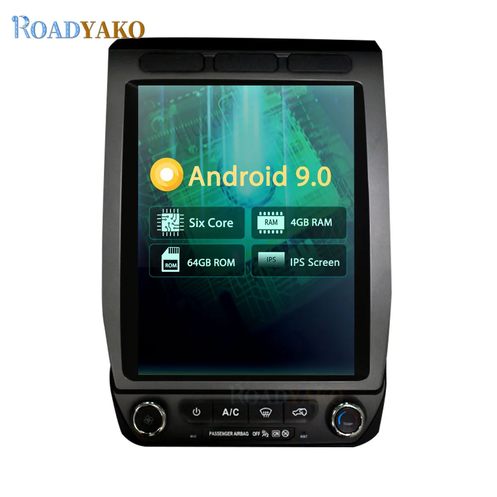 Автомагнитола PX6 12 1 дюйма Android 9 0 GPS навигатор для Ford Raptor F150 2015 стерео