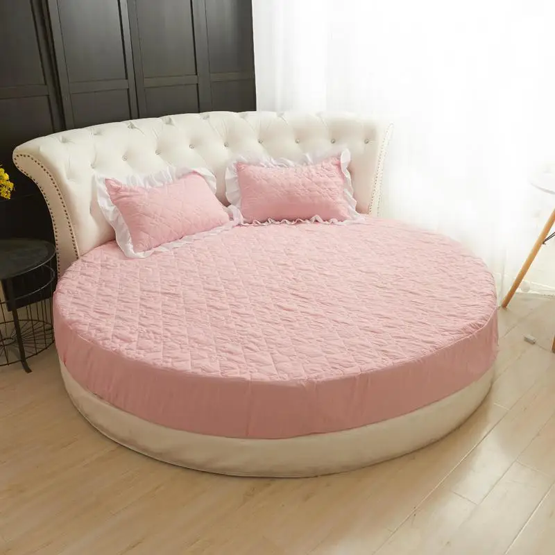 40 набор простыней из 100% хлопка с круглым подогнанным простынем розового и