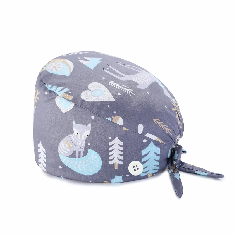 Дышащая хирургическая шапка с принтом медицинские скрабы доктора медсестры