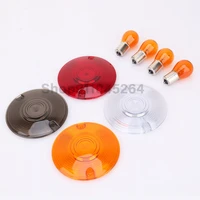 motorcycle 4pcs smokeclearorangered turn signal light lens cover for harley touring electra glides road king ultra glide